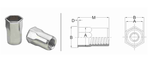 metal sheet fastening insert nut
