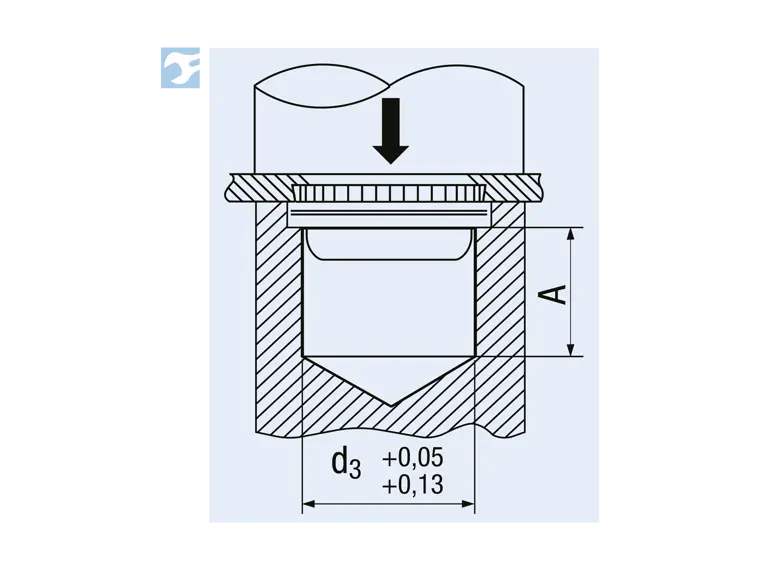 Self-clinching nuts floating AS AC A4 