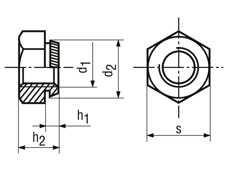 Hex self clinching nuts