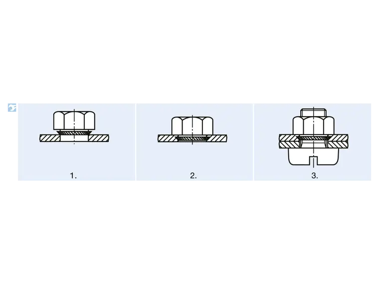 Hex self clinching nuts
